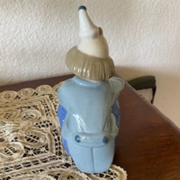 Vintage * Pensive SWEET Sitting CLOWN Figurine * signed PORCELANA de CUERNAVACA - Picture 5 of 7